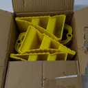 2 Pair Heavy Duty Wheel Chocks for Travel Trailers, Non-Slip RV Tire Chocks with Handle, Yellow Lightweight Wheel Stoppers for Cars Campers Trucks RVs, Easy Carry & Fit Most Tires