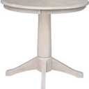 International Concepts 30" Round Top Pedestal Table-28.9" H, Washed Gray Taupe