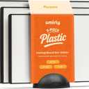 SMIRLY Plastic Cutting Board Set with Holder 3 Pieces, Non-Slip Dishwasher Safe Chopping Boards for Kitchen, Black & White