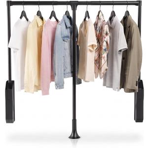Heavy Duty Pull Down Closet Rod 35-48" Stainless Steel 60lbs