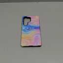 CARLOCA Compatible with Samsung Galaxy S25 Ultra Full Body Matte Case for Girl Boy Hard Shell Shockproof for Samsung Galaxy S25 Ultra Fashion Pattern Dreamy Glittery Rainbow Clouds Swirls