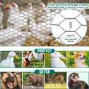 GlikCeil 60 in X 200 ft Chicken Wire Fencing Metal Floral Chicken Wire Mesh for Crafts Poultry Garden, 1 Inch Hexagonal Galvanized Hardware Netting for Poultry Coop Barrier Rabbit Cage (Black)
