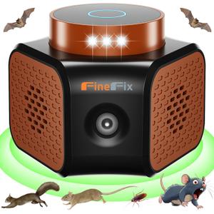 Finefix 360 Plug In Mouse Deterrent Ultrasonic Pest Repeller 4-Modes Best Thing To Get Rid Of Mice Repellent Indoor Mouseblocker For House Attic Garage Warehouse Rvs Repelente Ultrasonico De Plagas