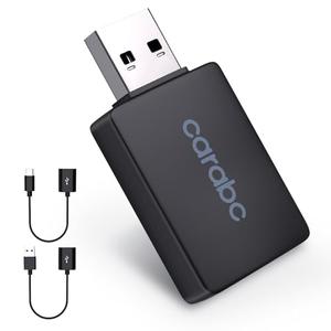 Wireless CarPlay Adapter for Apple iPhone - Converts Factory Wired to Wireless CarPlay, Plug-and-Play, Auto Connect, Compatible with Car from 2014 Onwards & iOS 10 +