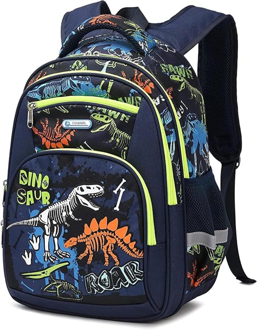 Cusangel Backpack for Boys Girls School Bookbags,Kindergarten Elementary Middle School Lightweight Waterproof Multifunctional Large Capacity for Backpack (16inch Luminous dinosaur)