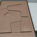 Large 3D Textured Framed Neutral Abstract Wall Art, 3 Piece Modern Artwork for Walls, Minimalist White Brown Geometric Wall Paintings for Living Room, Dining Room, Lounge, Bedroom Wall Decor 20x30 In