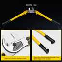AUPREX 24 Inch Heavy Duty Cable Cutter, Carbon Steel Wire Rope Cutter for Aluminum and Copper Wire Rope, Multi-Functional Labor Saving Long Arm Wire Cutter Pliers with Ergonomic Design