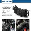 Air Intake Hose compatible with 2008 2009 2010 2011 2012 Accord 2.4L Sedan SE LX LX-P Submodel- Intake Filter Tube Replaces # 17228-R40-A00 696-052- Air Intake Duct Tube Boot