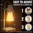 Candle Warmer Lamp with Timmer, Dimmer, Height Adjustment, with Candle, Wax Melt Warmer with 2 Bulbs, Home Decor, Gift for Women and Mom