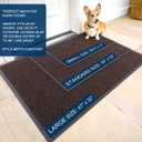 OLANLY Front Door Mat 59x34, Waterproof Heavy-Duty Indoor Outdoor Doormat | Tan, Absorbent, Stain and Fade Resistant, Non-Slip Backing, Easy-Clean Welcome Floor Mat for Entryway, Patio and Porch