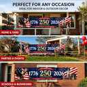 250 Anniversary USA Flag 250 Year American Flag 4th Of July Decorations 120" 20" Large 250th Anniversary USA Banner For Outdoor Indoor Yard Garden Porch Lawn