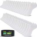 HOT FEET Thin Ankle Socks for Women & Girls  Fun & Cute Low Cut No Show Socks, Stocking Stuffers, 6, 8, 18 PK Size 4-10 (White)