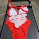 Sexy One Piece Swimsuit,Plunge Backless Color Block Swimsuits for Women,High Cut Scrunch Butt Monokini Beach Pool, XL