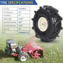 2 x 11x4.00-4" Tiller Tire and Wheel, 3/4" Axle Size, 3-1/8" Centered Hub, Compatible with Craftsman & Troy-Bilt Tiller Replacement