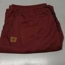 QPNGRP Men's Stretch Waist Casual Shorts with 5 Pockets Include 1 Zipper Pocket (Red, L)