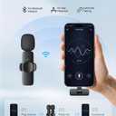 2 Pack Wireless Lavalier Microphone for iPhone iPad and Android Phone, Lapel Mic Plug and Play Wireless Mic Noise Reduction Mini Microphone for Video Recording Interview Podcast Vlog YouTube Tiktok