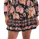 City Chic Plus Size Devine Black Mini Border Dress Size Medium