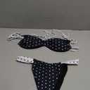 MakeMeChic Women's Polka Dots Bikini Set Tie Back Thong Summer Bathing Suit Swimsuit (Medium, Multicolor)