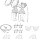 Breast Flange Kit Replacement Full Set Compatible with Babybuddha Zomee Z1 Z2 NCVI 8782/8780 Breastpump incl 17/19/21/22mm Cushion Insert 24mm Flange Replacement Parts/Accessories