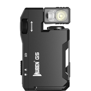 WUBEN G5 Rechargeable EDC Flashlight, 400 Lumens Dual Light Sources Mini Flashlight with RGB Light, Portable Flat Pocket Flashlights, Magnetic Keychain Flashlight for Outdoor Home Emergencies (Black)