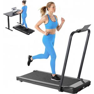 Walking Pad Treadmill, 3 in 1 Portable Under Desk Treadmills for Home Small Space, Quiet Compact Folding Treadmill with Remote Control, 320 LBS Capacity