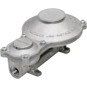 Flame King 300,000 BTU Vertical Mounted 2-Stage Propane LP Regulator for RVs, Vans, Trailers, Campers, 100LB Tanks, ASME Tanks, Generators