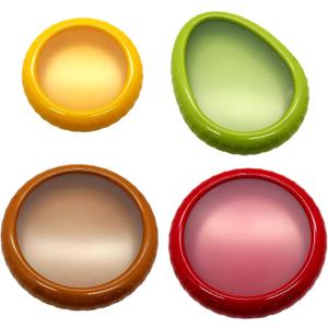 Avocado Saver & Onion Storage Containers - 4-Piece Reusable Fridge Produce Holders | BPA-Free Veggie Saver for Garlic, Onions, Lemons, Potatoes & Fresh Produce