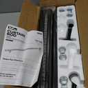 YaFex Heavy Duty Curtain Rods 32-150 Inch, 1 Inch Adjustable Black Curtain Rod for Windows, Extra Long Window Treatment Rods with Aluminum Finials, Easy Installation