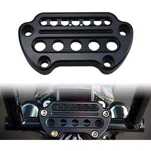 Motorcycle Indicator Light Handlebar Top Riser Clamps Aluminum Fits for Harley Sportster XL 883 Dyna Fat Bob 1995-2020 Low Rider FXD,Black