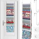 20-Shelf Hanging Wall Fabric Organizer, Over The Door Cloth Organizer with 4 Hooks, Closet Hanging Fabric Storage for Sewing & Quilting Collection(13.8 Inch)