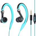 Mucro Wired Earbuds Sport Headphones with Over Ear Hooks Sweatproof in Ear Running Earphones for Workout Jogging Gym Headphones for 3.5mm Jack Devices Blue