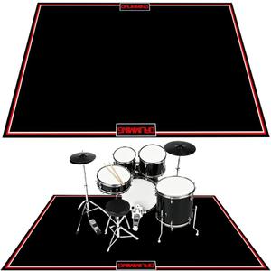 Drum Rug Mat with Non-Slip Grip Bottom, 4x6ft Drum Carpet Noise Reduction, Floor Protection for Electric Drum and Jazz Drum Set Splash Stands, Gift for Drummers, Music Drum Accessorie, 48x72in, Black