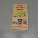 Tortilla Sealer Crimper Press - 4pcs Quesadilla Maker for 10"+8"+6"+4" Flour Tortillas |Make Sealed Taco,Quesadilla,Empanada,Burrito,Dumpling,Sandwich,BPA-Free Dishwasher Safe (Grey Yellow)