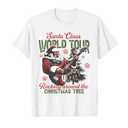 Santa Claus World Tour Rocking Around The Christmas Tree T-Shirt,S