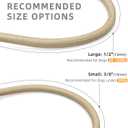 Durable Slip Leads for Dogs, Heavy Duty Strong Rope Slip Leash for Large, Medium Dogs No Pull Training Leashes (Khaki, 1/2" x 6 FT (30~120 lbs.))