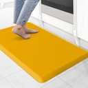 KitchenClouds Kitchen Mat Cushioned Anti Fatigue Rug 17.3"x28" Waterproof, Non Slip, Standing and Comfort Desk/Floor Mats for House Sink Office (Yellow)