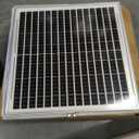 15'' Solar Powered Fan with Solar Panel, Portable Solar Operated Outdoor Floor Fan for Camping, Home, Patio, Worksite - Stepless Speed, Metal Construction and Aluminum Blades
