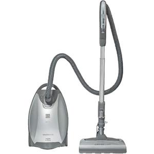 Kenmore Elite 21814 Pet Friendly CrossOver Lightweight Bagged HEPA Canister Vacuum with Pet PowerMate, Extended Telescoping Wand, Retractable Cord, 2 Floor Nozzles, and 4 Cleaning Tools-Silver/Gray