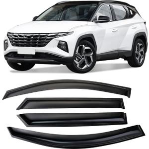 Tape-On Side Window Visor Deflectors Rain Guards Designed for Hyundai Tucson 2016-2021 SE SEL Value Limited Sport Ultimate 94457