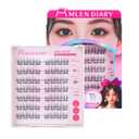 Self Adhesive Lash Clusters DIY Eyelash Extensions C Curl Natural 56Pcs Pre-Glued Cluster Lashes 8.5-12.5MM No Glue Individual Lashes Self Application at Home(Bobo boom)