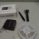 Solar Power Outdoor LED Strip Lights Warm White Decorative Tape Light for Garden Flexible LED Garden Decoration for Patio Landscape Use