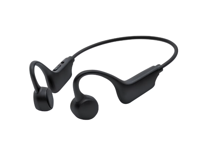 Helix Air Wireless Bone Conduction Headphones IPX5, 15HR Runtime, Water Resistant, Hands-Free Calling, Voice Assistant Compatible, Black Color