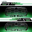Front Grille Grill Compatible With Toyota Tundra 2022 2023 2024 2025 Pickup Truck Insert, Bumper Mesh Grill Assembly, Matte Black