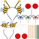 12 Sets 2026 Vbs DIY Bug Bee Headbands Craft Kit Vbs Bees for Crafts Bee Themed Classroom Decor Summer Activity Paper Craft for Sunday School Illumination Themed Art Decor