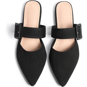 Pointed Toe Mules for Women FlatsSlip On Mules BacklessWide Width MulesMule Slides Flats Sandals, Size: 7