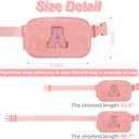 4 x Uygafly Belt Bag with Initials,Fanny Packs Crossbody Bags for Women Girls Kids,Birthday Graduation Gifts for 5 6 7 8 9 10 11 12 13 14 15 16 Year Old Girl,Trendy Cute Purse Stuff - A,Peach
