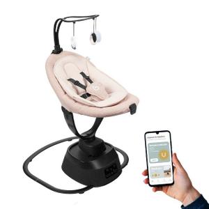 Babymoov Swoon Evolution Connect Baby Swing with Customizable Sounds and Music