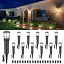 VOLISUN Outdoor LED Landscape Lighting, 12-Pack 3W 12V Low Voltage Pathway Lights, Outdoor Waterproof Garden Lights, Aluminum Housing ETL Listed, CRI 90+, 5000K Cool White for Driveway Sidewalk