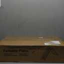 BESFAN 88 Key Keyboard Piano BSP-10F Portable Folding Piano with Semi-Weighted Keyboard, 128 Tones, USB MIDI, Sustain Pedal, Music Stand for Beginners Gifts, White