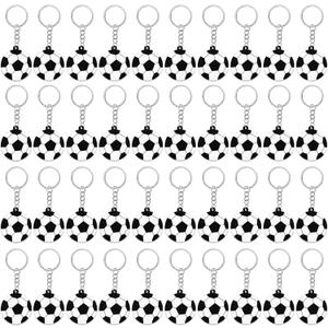 CiciBear 40 Pack Soccer Keychains Party Decoration for Soccer Football Sports Themed Party, Sports Baby Shower, Kids Birthday, School Rewards